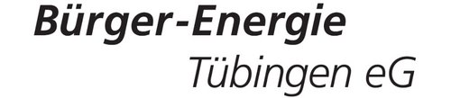 Bürger-Energie Tübingen Bürger-Energie Tübingen eG ist in fetter Schrift und Kursivschrift dargestellt.